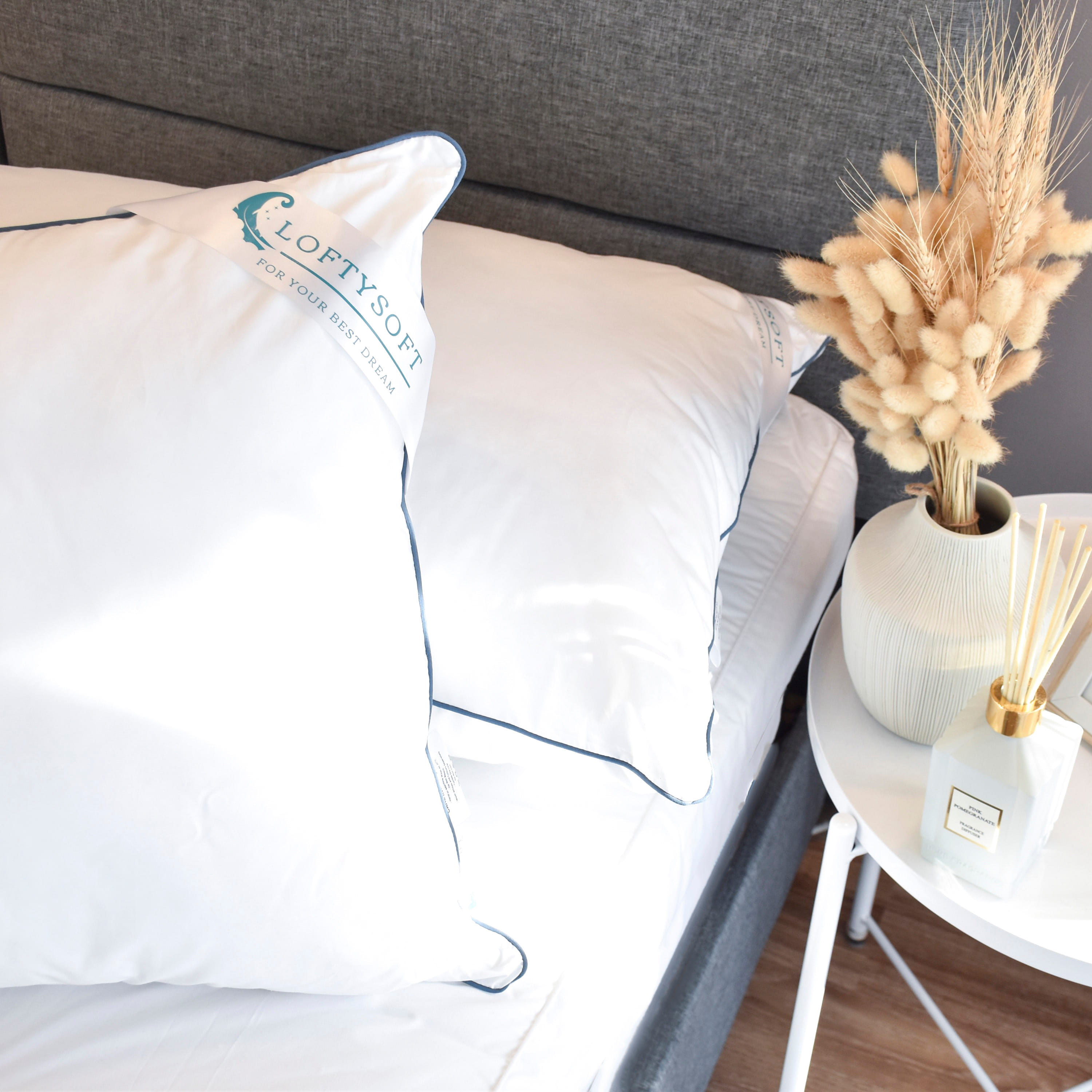 หมอนขนห่านเทียม LOFTYSOFT HOTEL PILLOW รุ่น STANDARD COMFY19X29นิ้ว สีขาว_1